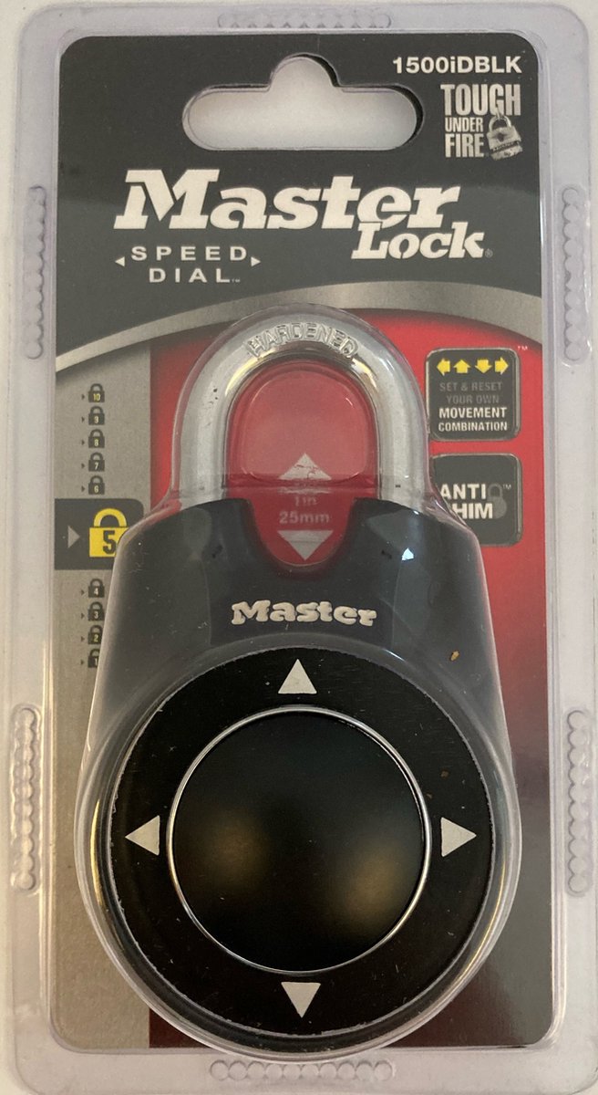 Masterlock 1500ID Speed Dial Combinatie Beweging Hangslot